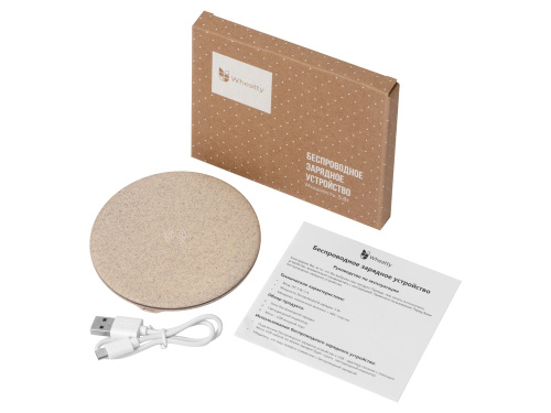 Беспроводное зарядное устройство Wheatty из пшеничной соломы, 5W фото 8